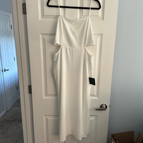 Lulus Only the Good Times White Sleeveless Cutout Midi Dress - Picture 5 of 9